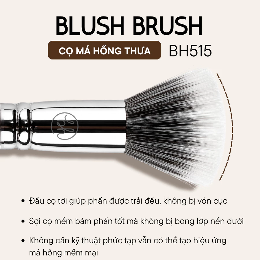 Cọ Má Hồng BH Cosmetics Blush Brush BH515
